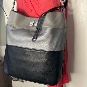 VINTAGE, Unique Tri-color, Gray, Metallic Silver, Black